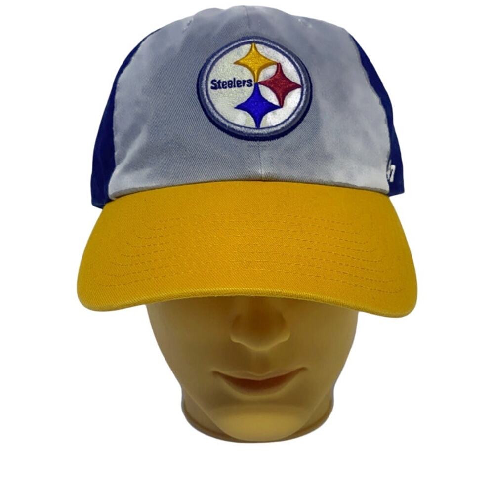 Pittsburgh Steelers Ball Cap Adjustable Black Gray and Gold by 47 Brand